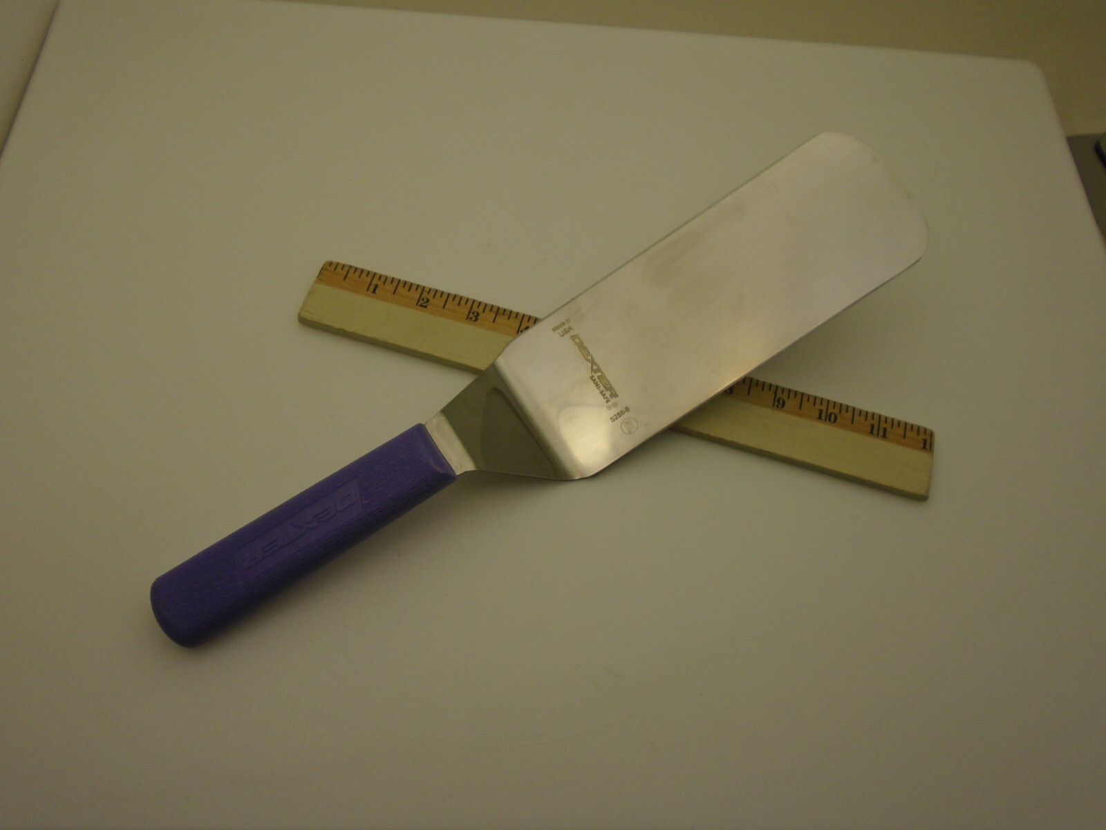 Dexter USA 8X3 Set (2) Spatula Turners Stainless Semi Flex Purple Handle S286-8