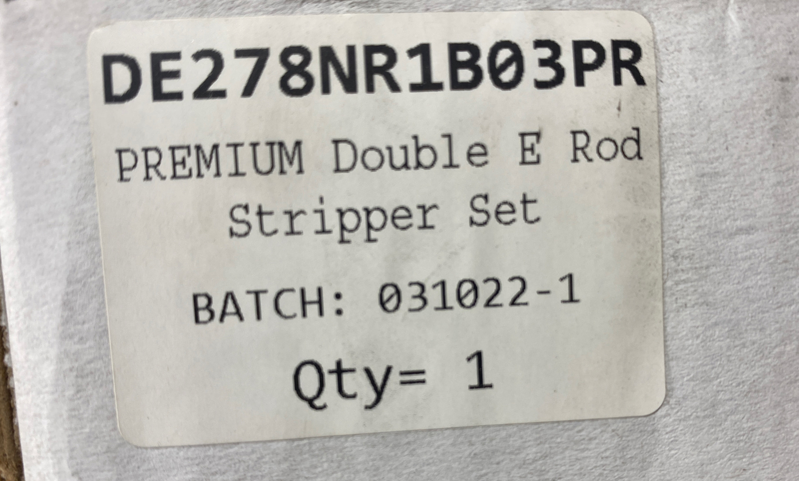 Premium double E rod ￼Stripper Rubber DE278NR1B03PR New