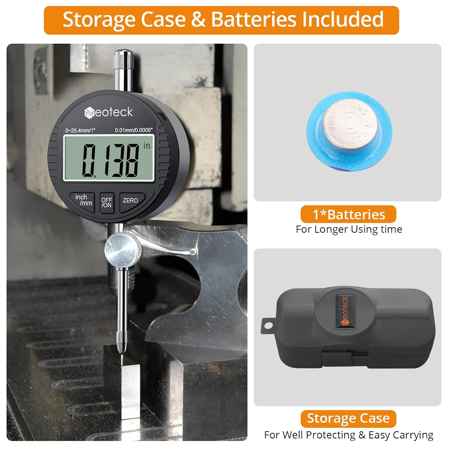 1″/25.4Mm Digital Dial Indicator 0.0005″/0.01Mm Dial Test Indicator | DTI Dial G