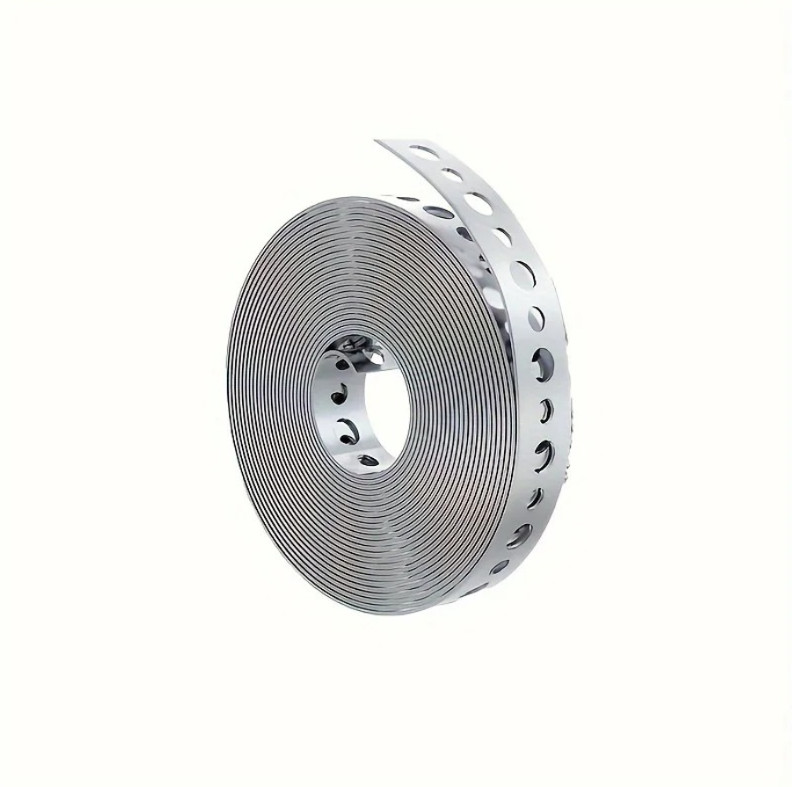 1Pcs Galvanized Steel Mounting Tape Pre-Punched Metal Support Strip – NEW