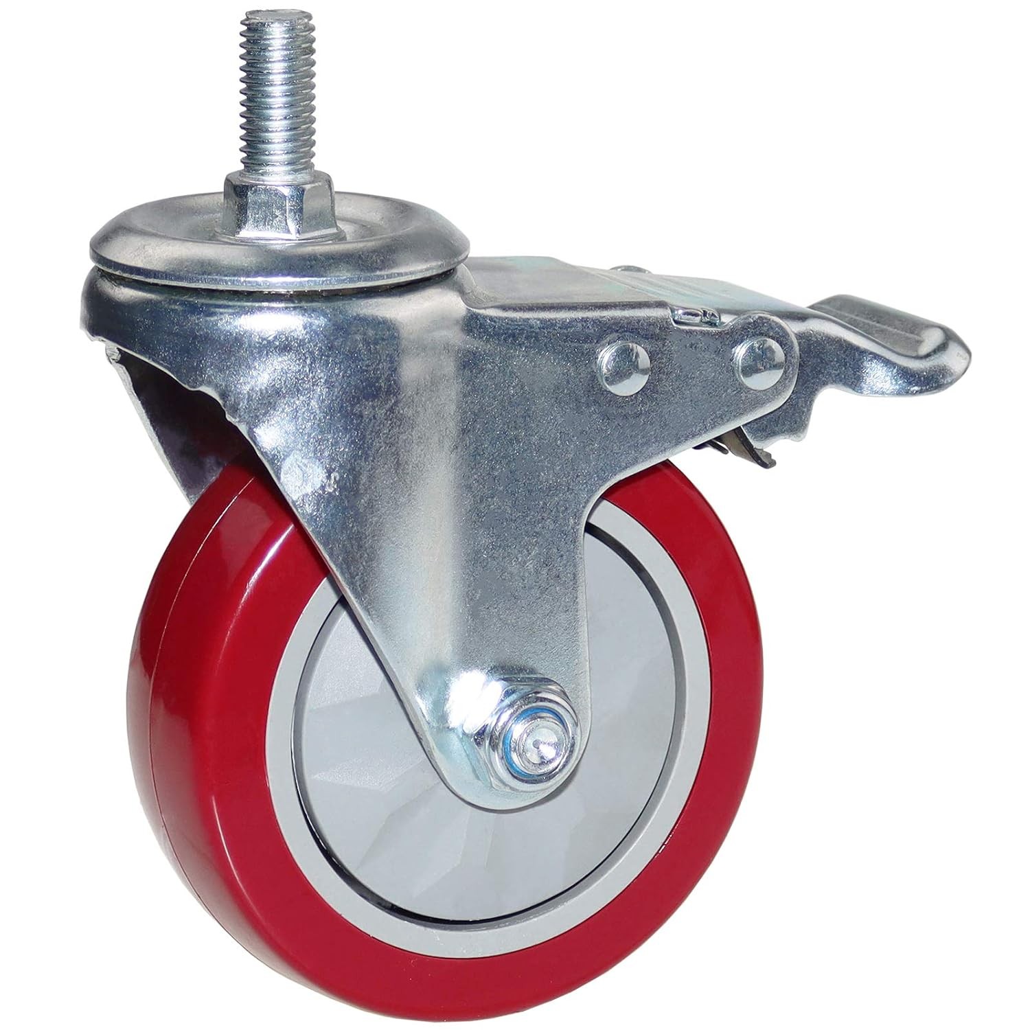 DICASAL 4 Inch Heavy Duty Stem Casters 360 Degree Swivel Thread Wheels with M…