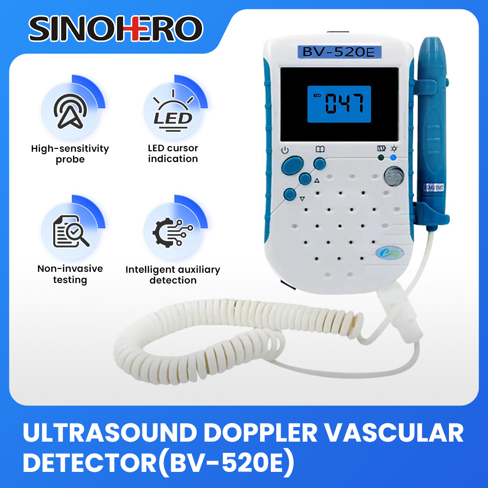 Handheld Vascular Doppler, 8.0MHz Blood Flow Velocity Meter, Portable