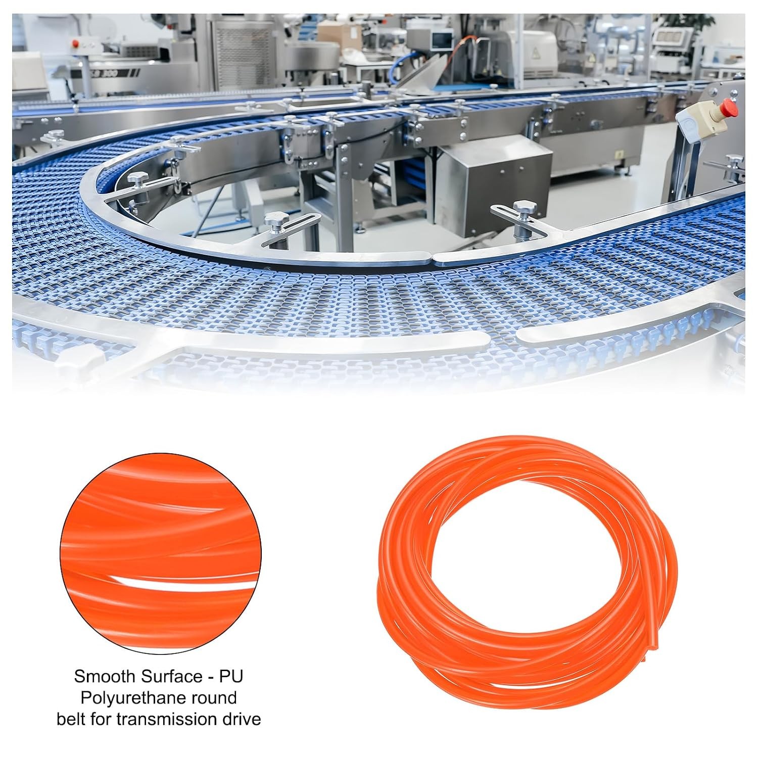 uxcell Polyurethane Round Belts 3mm Dia, 3 Meters (10ft) Length PU Polyurethane