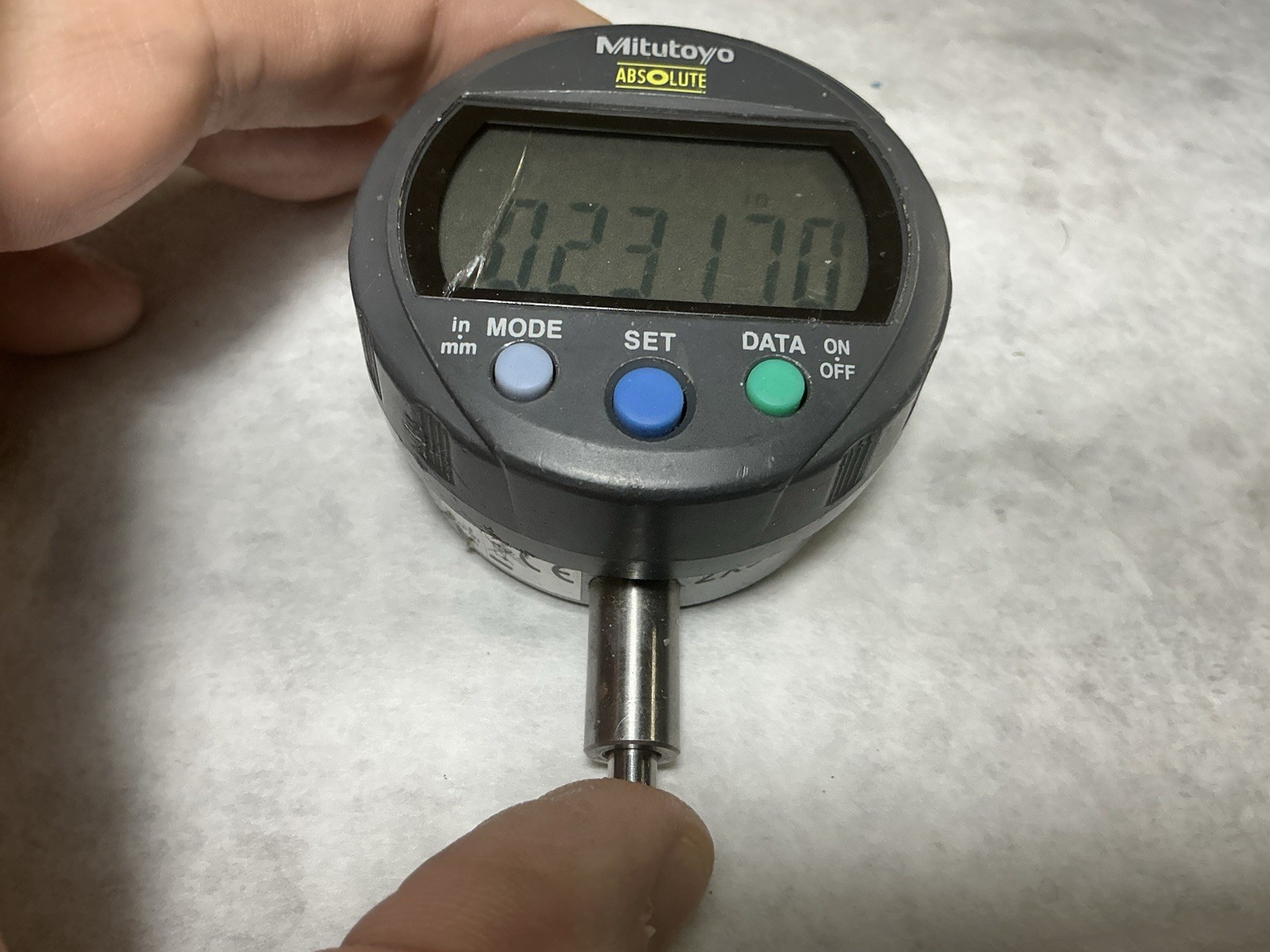 Mitutoyo 543-392B Digimatic Indicator, 0-.5″/0-12.7mm Range, .00005″ Cr Screen