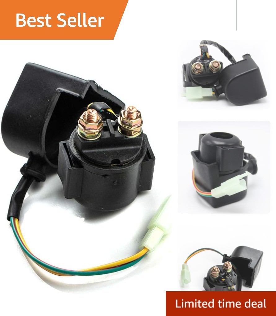 Reliable Solenoid Starter Relay for 50cc-125cc ATVs, Dirt Bikes & Scooters