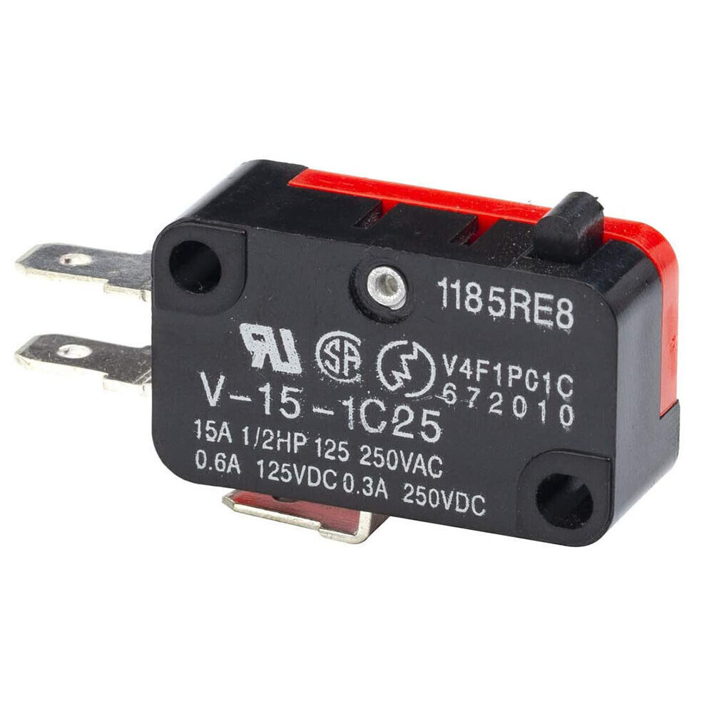 10 PCS Micro Limit Switch V-15-1C25 SPDT Momentary Snap Button AC 250V 15A
