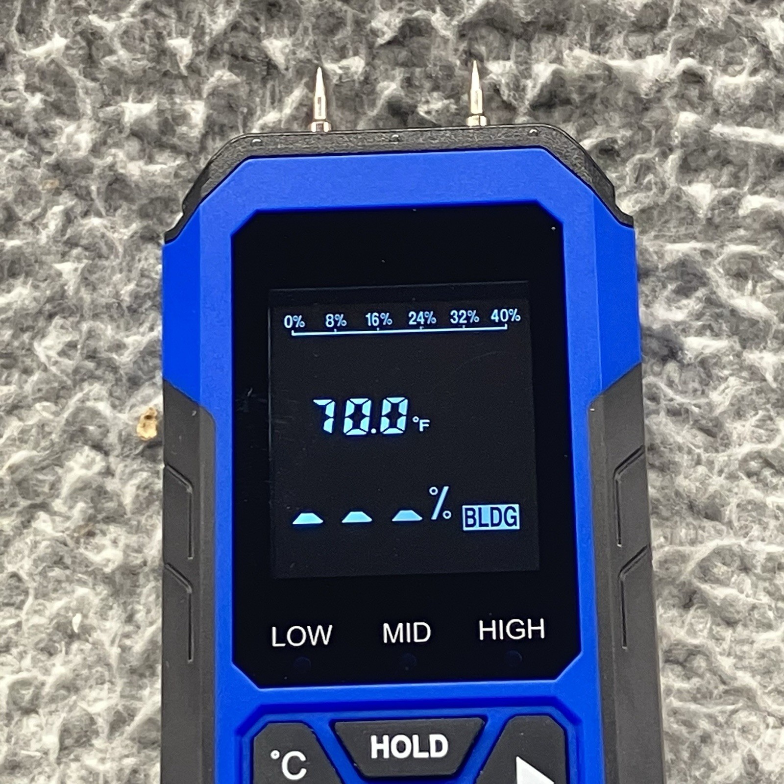 Kobalt Pin Type Digital Moisture Meter Moisture & Temperature Indicator Display
