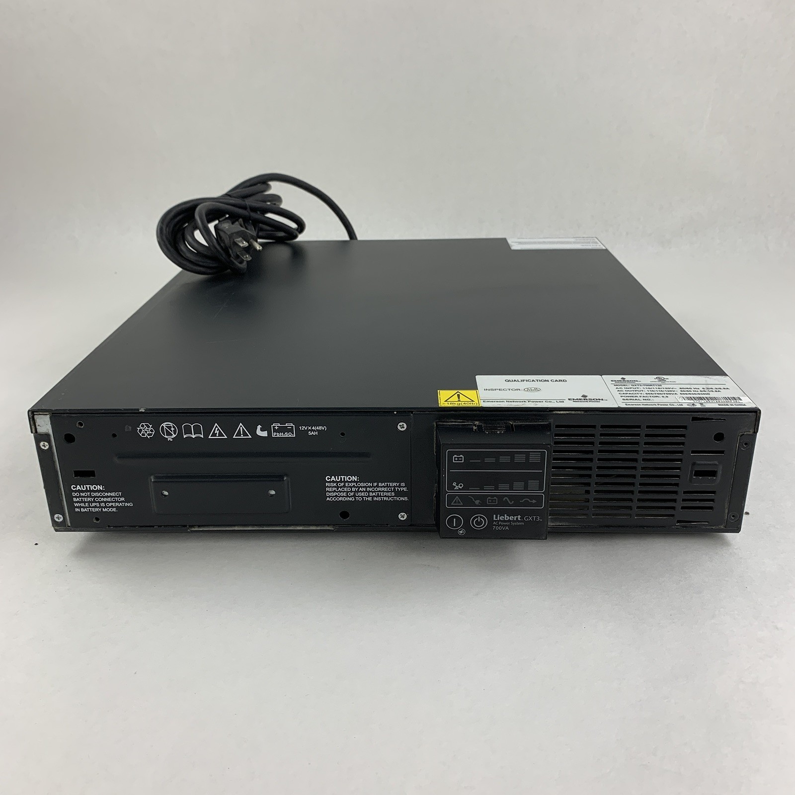 Emerson Liebert GXT3-700RT120 UPS System 700VA 120V No Batteries Tested