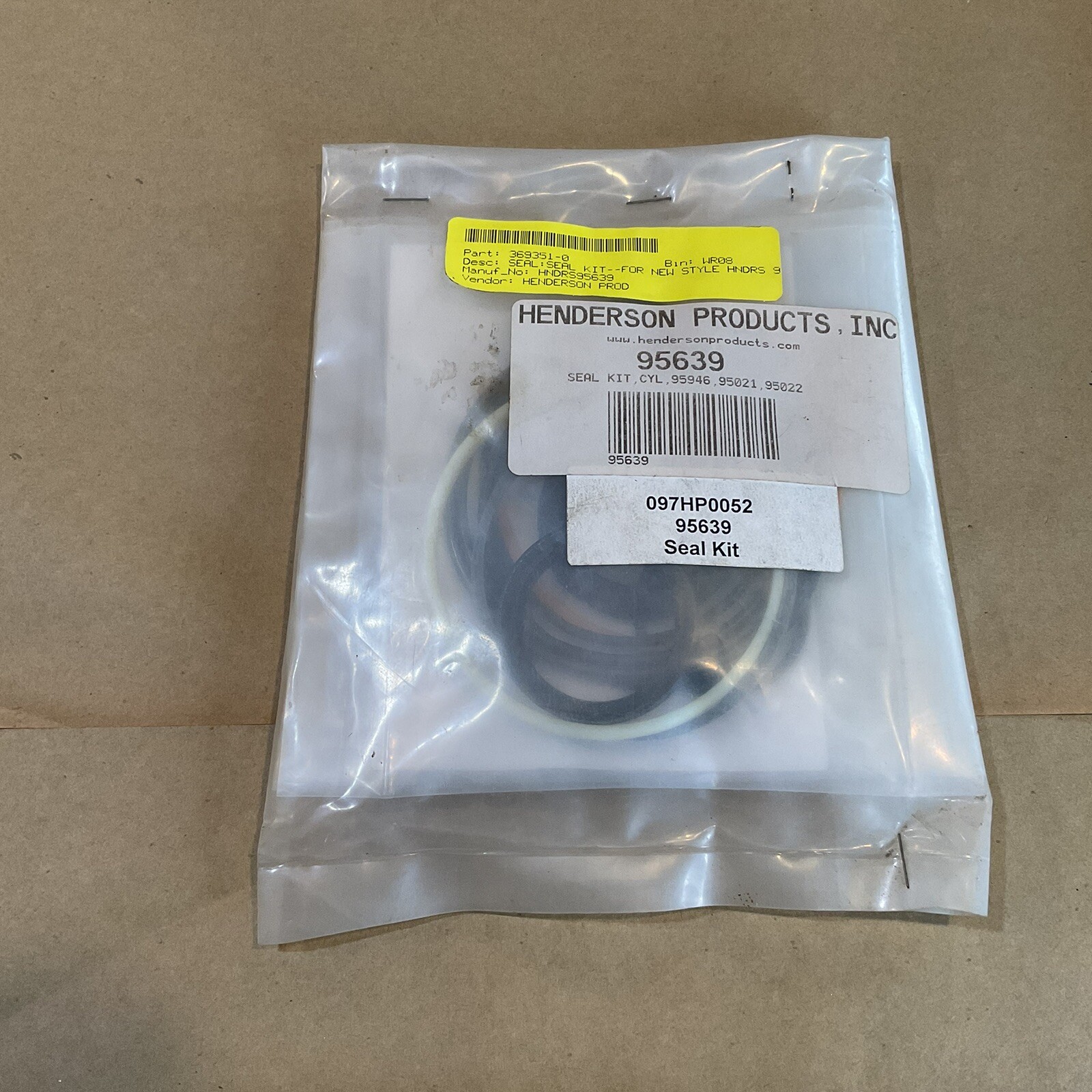 Henderson Products Inc Hydraulic Cylinder Seal kit 95639