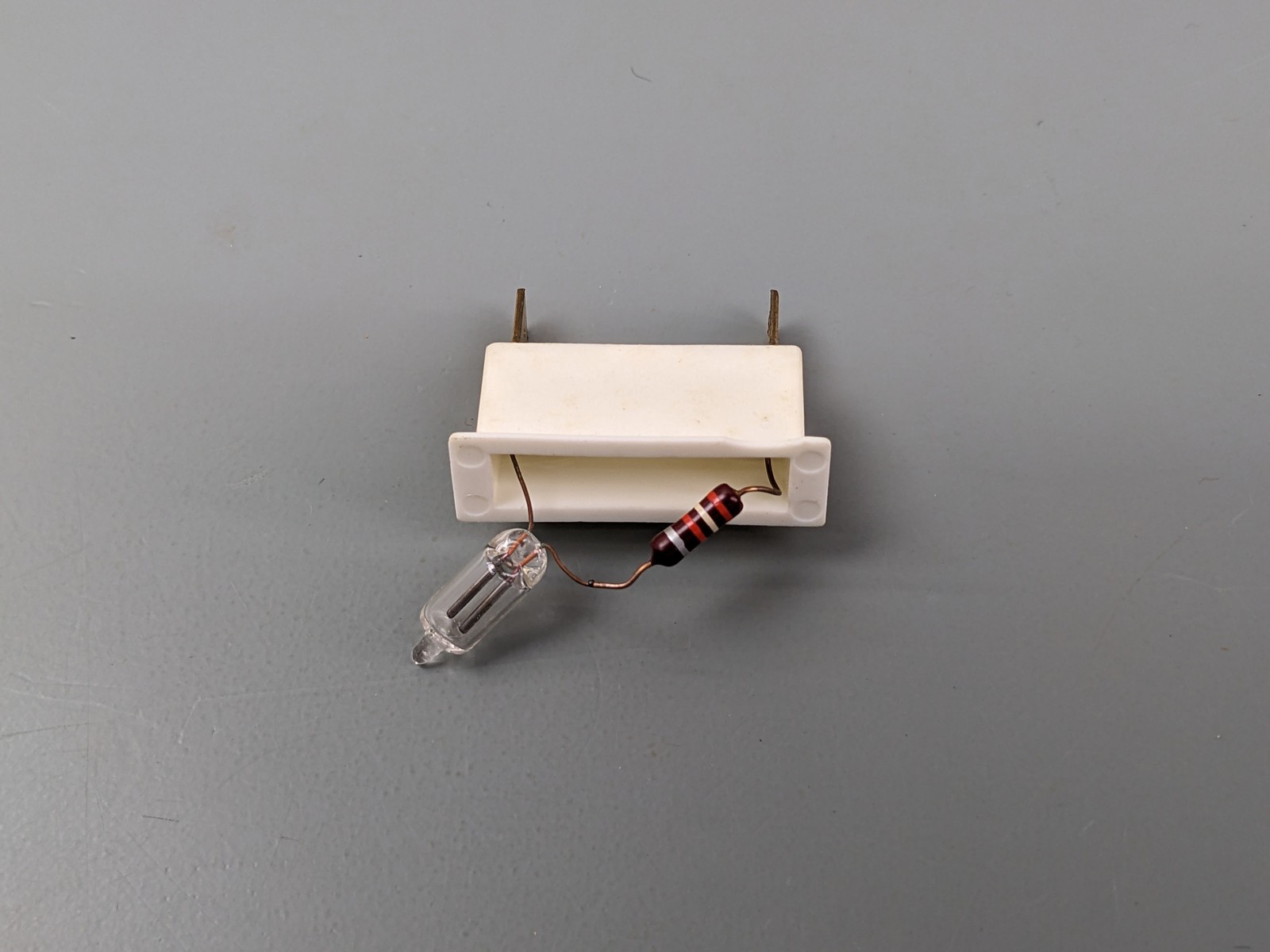 (2) Neon 120v Panel Mount Indicator Lamps, RED, Rectangle