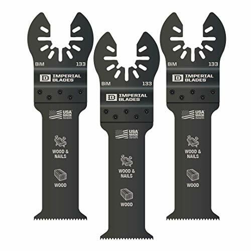 Imperial Blades IBOA133-3 One Fit 1-1/4″ Extended Plunge Thick Wood Blade, 3PC