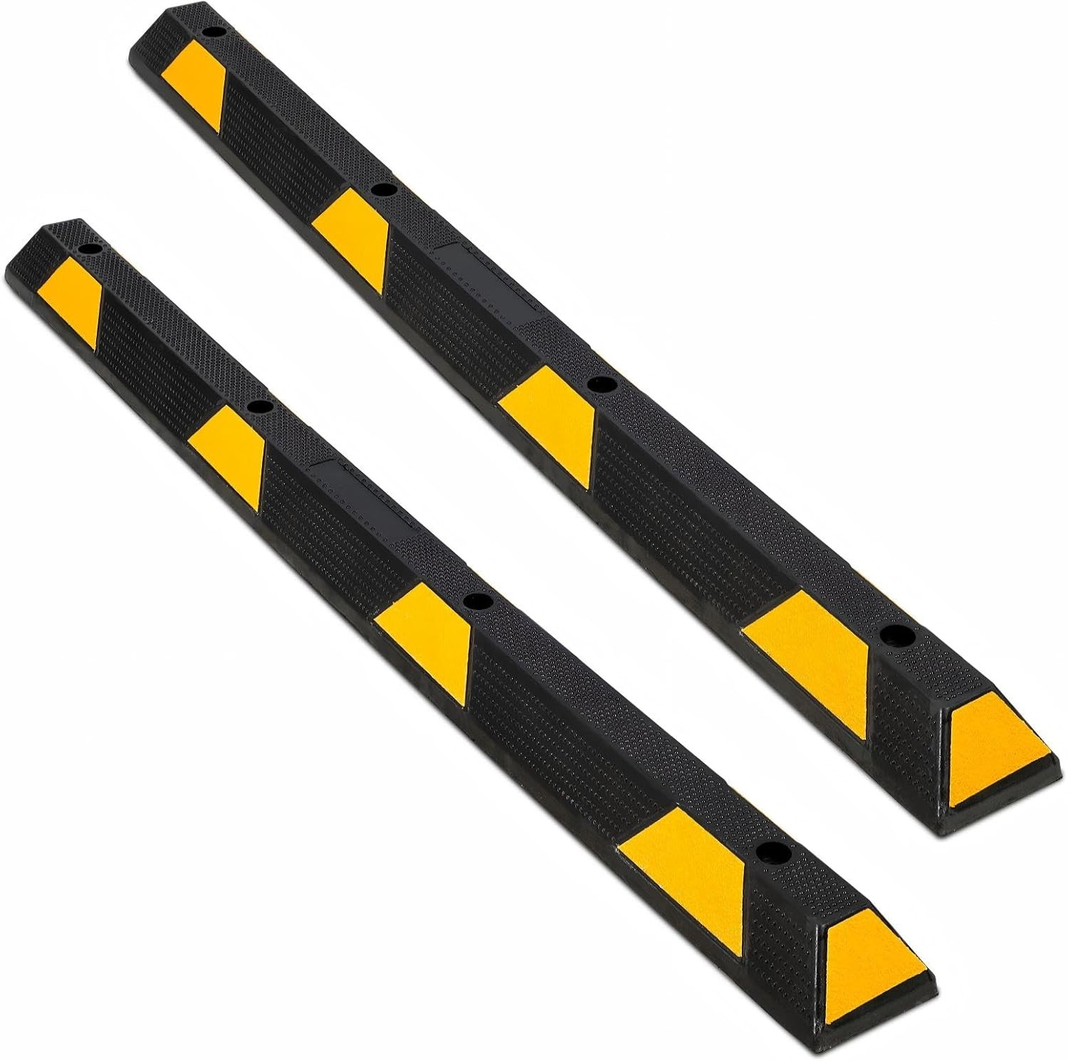 2 Pack Curb Parking Garage Floor Stopper 72″ Heavy Duty Rubber Parking Curb