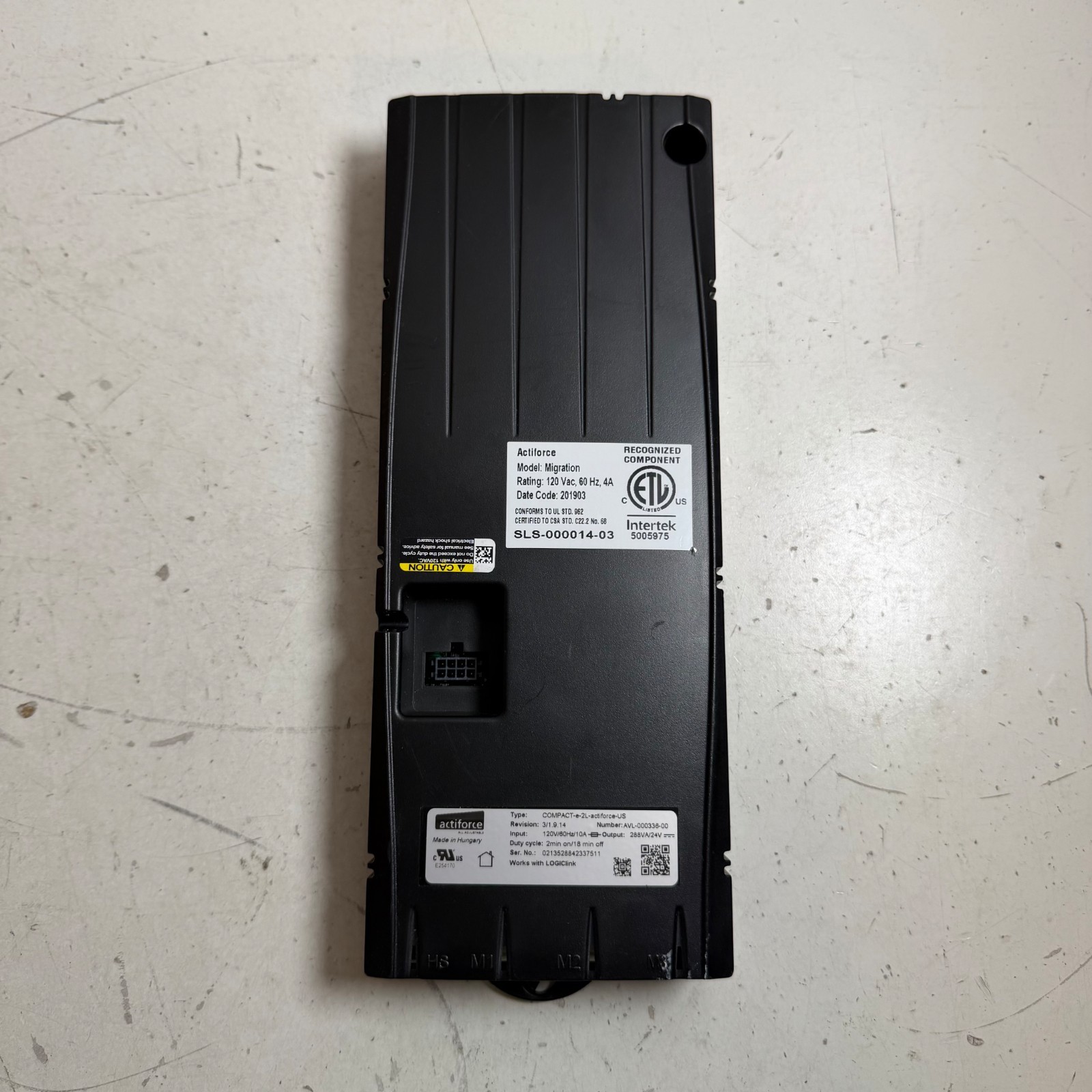 Actiforce COMPACT-e-2L-actiforce-US Black Height Adjustable Desk Control Unit