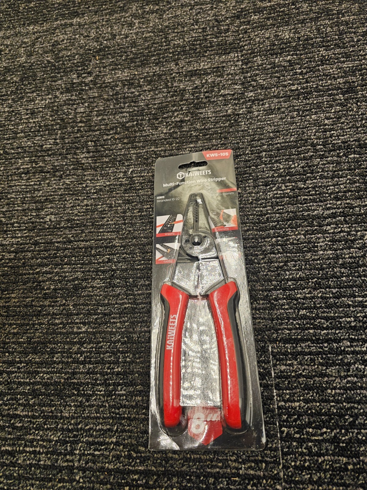 (QTY 2) KAIWEETS KWS-105 Wire Stripper 10-22 AWG Splicer Cable Stripper