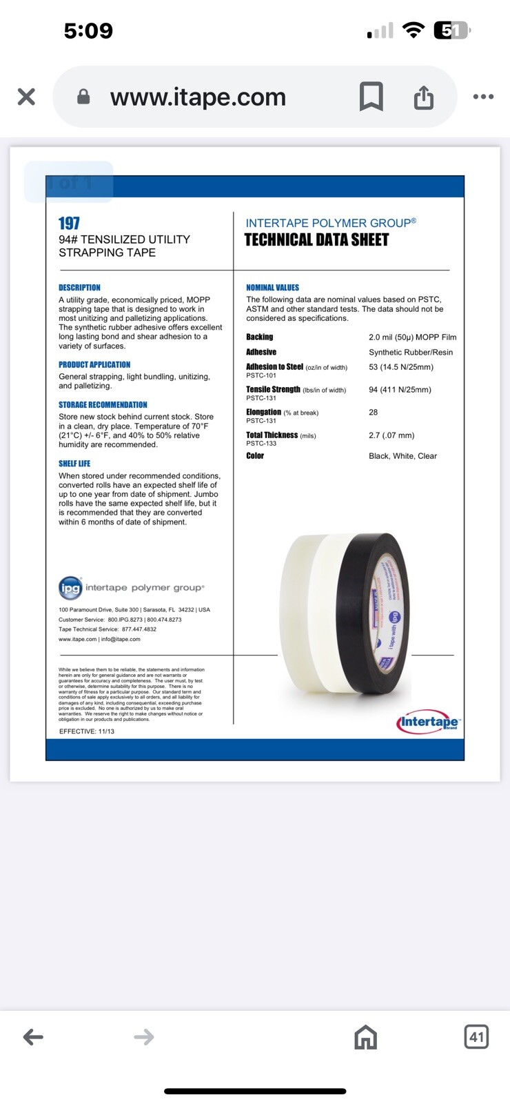 Intertape 12Mm X 55m Clear Strapping Tape .47 Inch X 59 Yards 24 Rolls $50