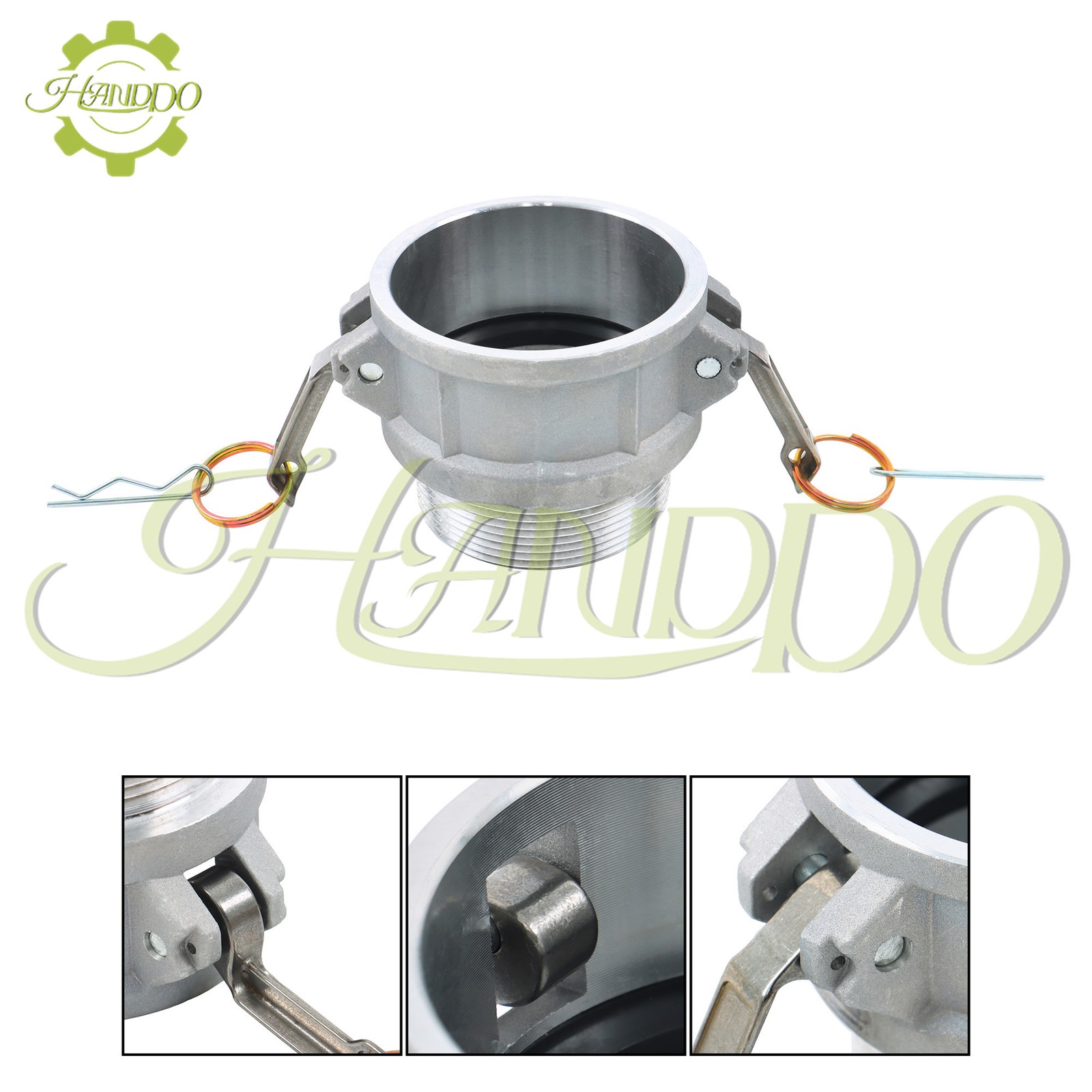 2PCS Aluminum Cast Cam lock Fittings (3 inch Part B) Cam & Groove Hose Fitting