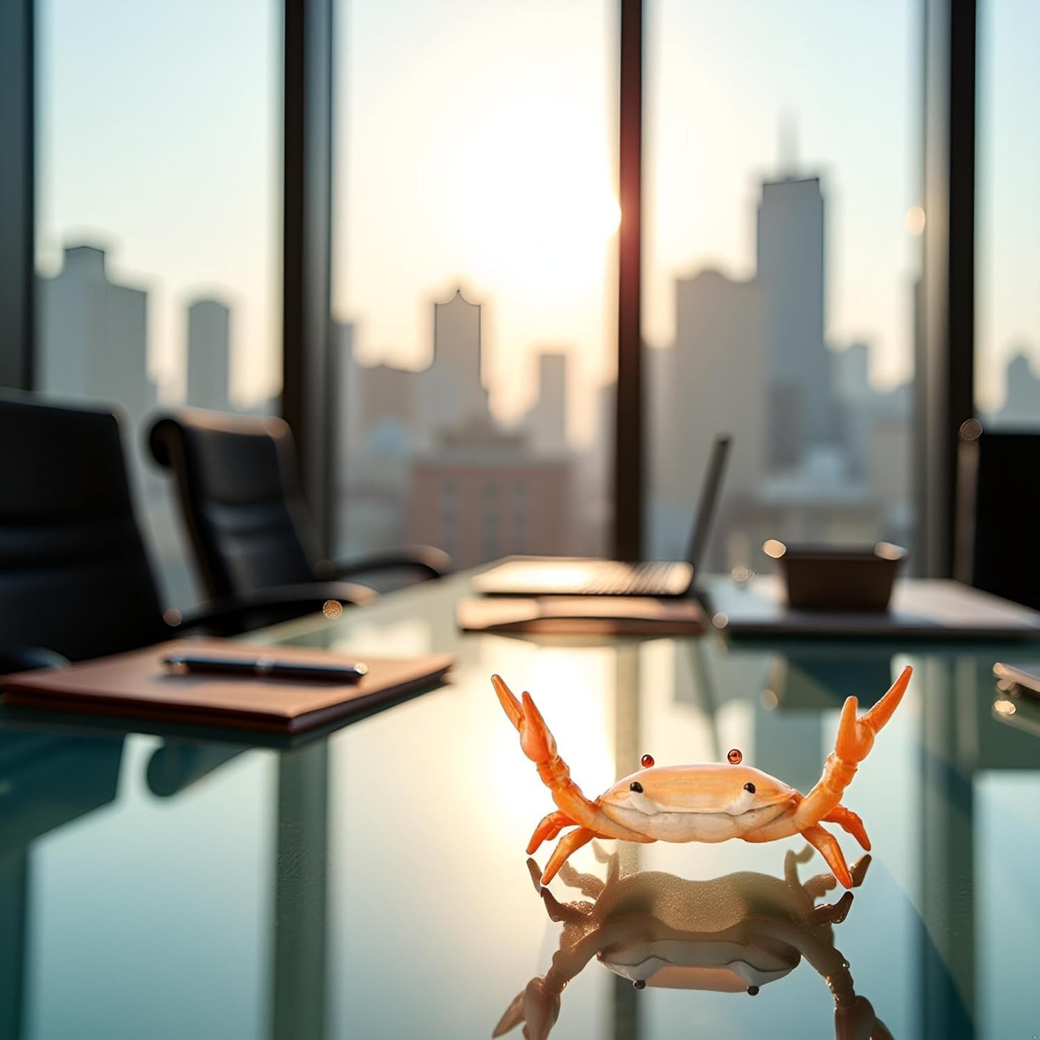 Calsgkspray 2Pcs Creative Crab Pen Holder Weightlifting Crabs Orange