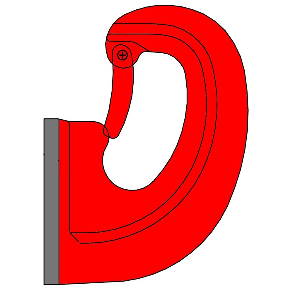 Weld On Hook Long GK 8 Load Capacity WLL 3t to 18t Excavator Hook Bucket Hook