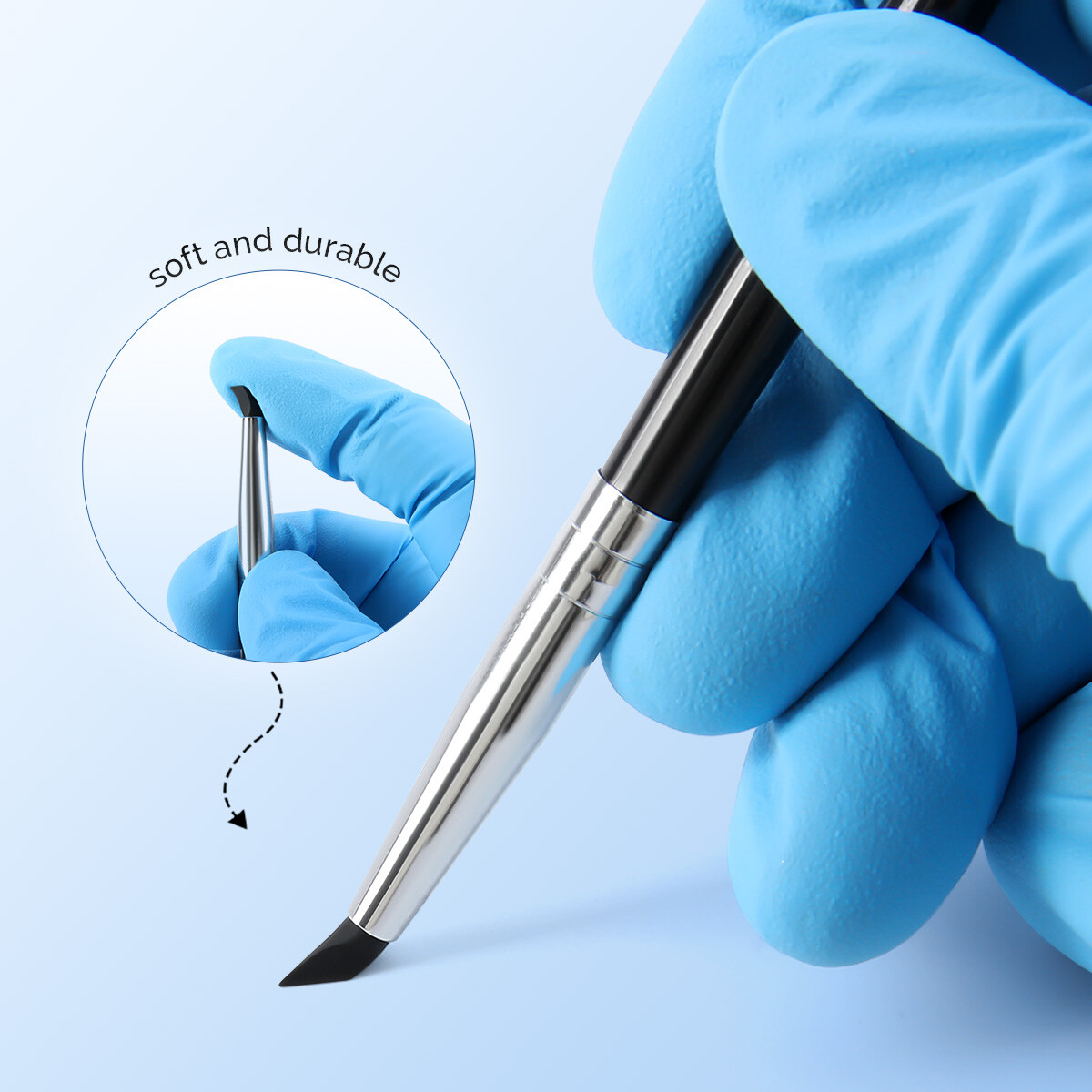 Dental Composite Resin Brush Porcelain Teeth Silicone Pen Silicone 5Pcs /Set