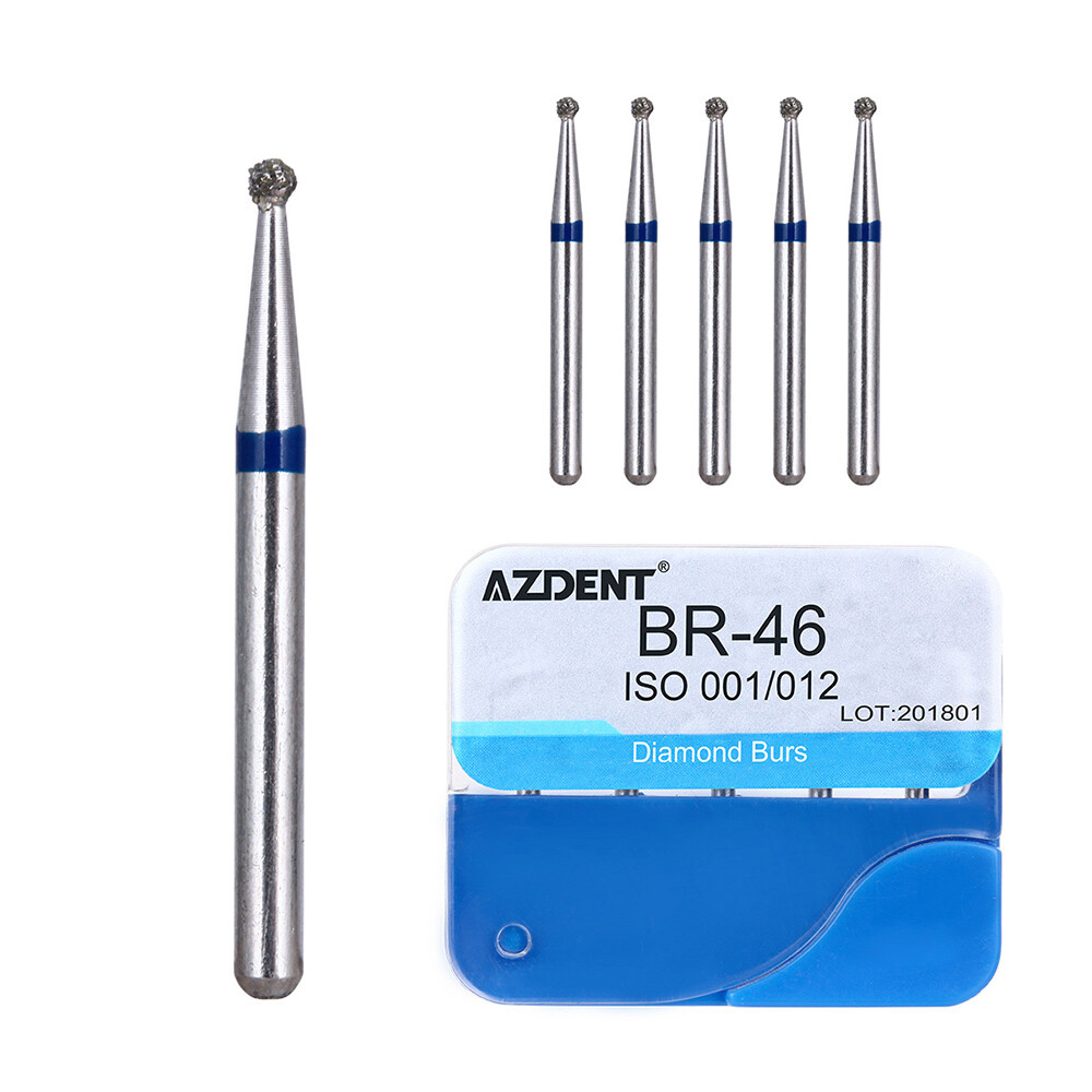 100Pcs Dental Diamond Burs for High Speed Handpiece Medium Friction Grip 20Types