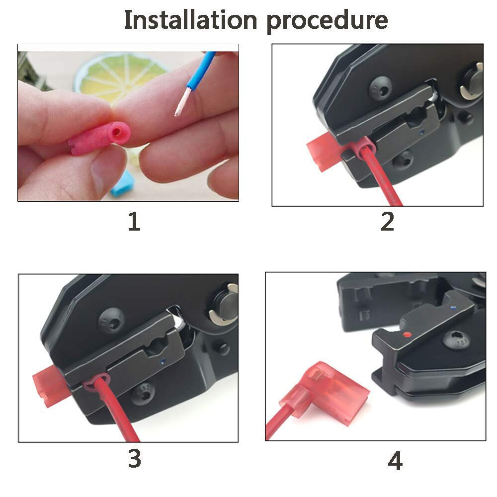 35/120PCS Nylon Female Flag Terminal Insulated Right Angle Connector 90 degree