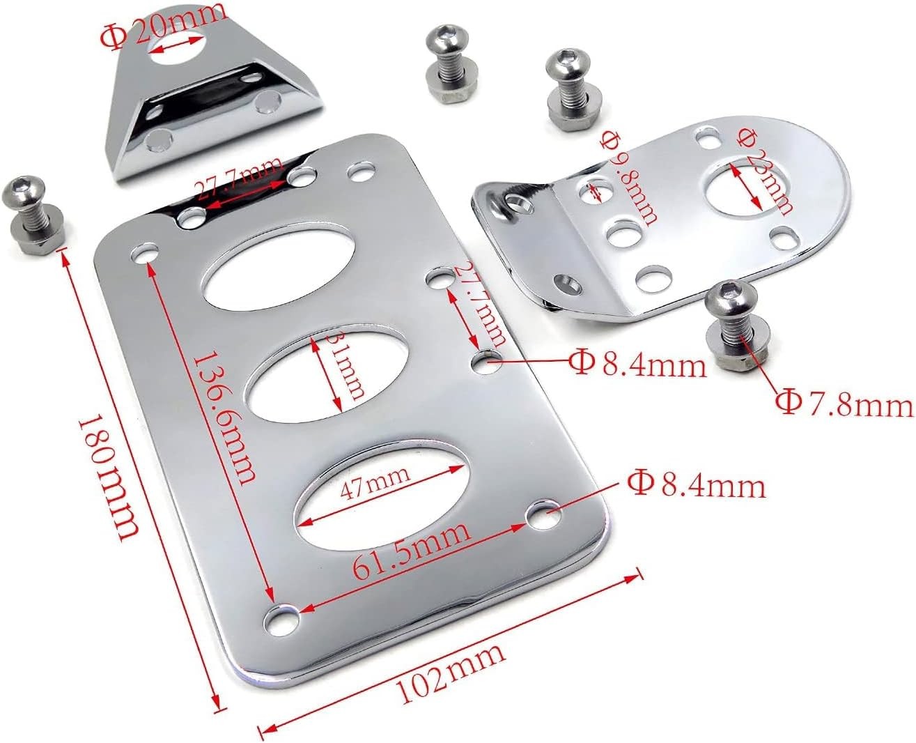 Motorcycles Chrome Side Mount Motorcycle License Plate Bracket Fits for Harley D
