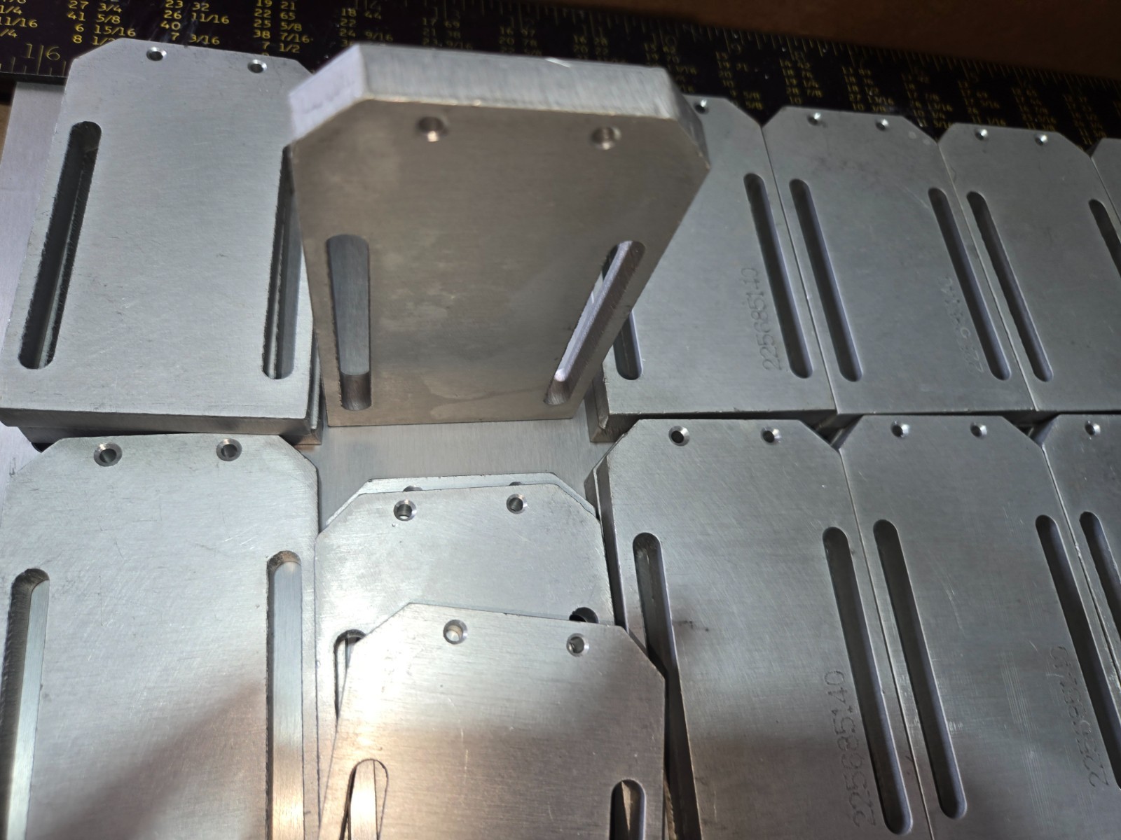 Aluminum Mounting Plate Block 3/8″ Thick 4 3/8″ x 2 1/2″ NEW LOT OF 23