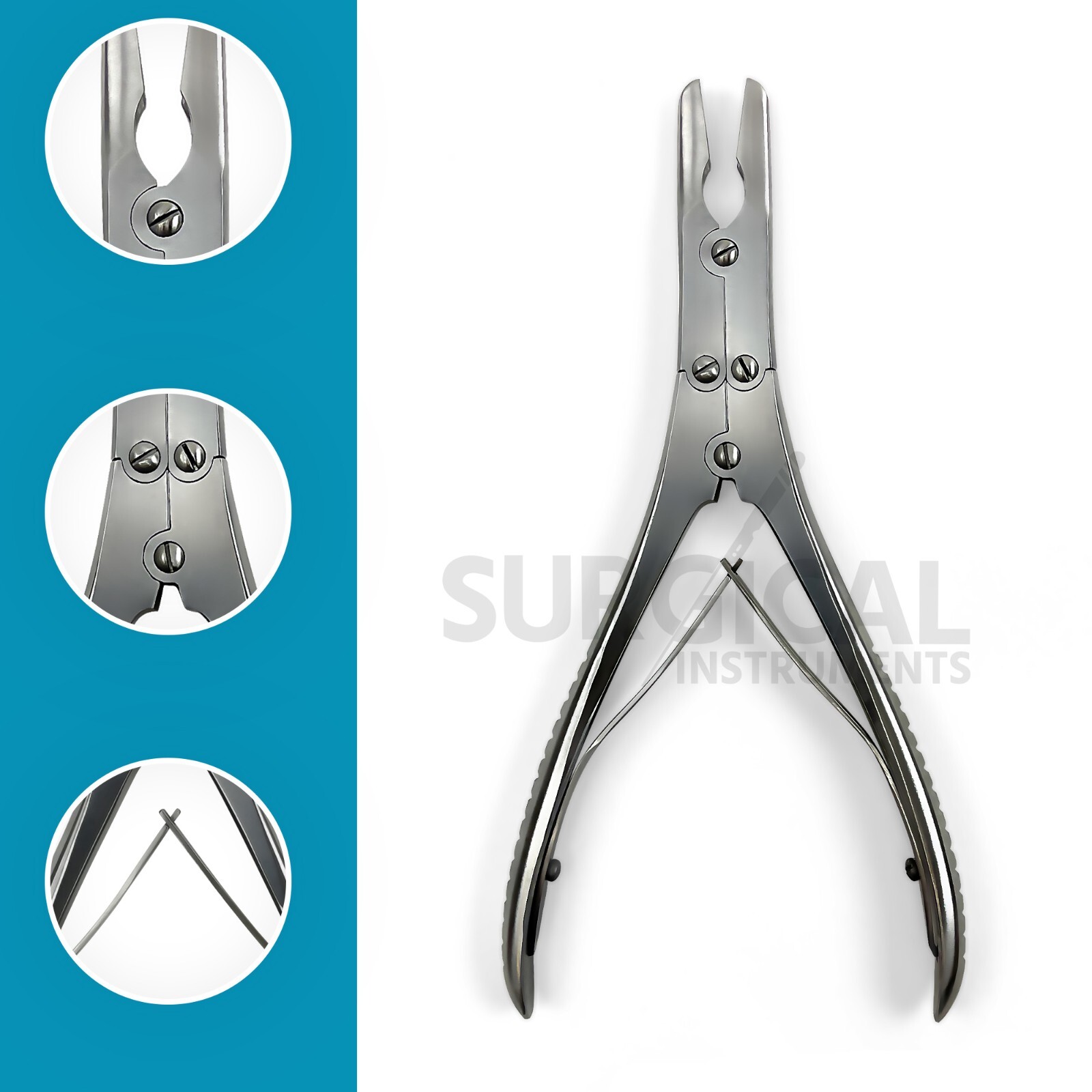 Ruskin Bone Rongeur 7.50″ Straight 5mm Bite Double Action Stainless German Grade