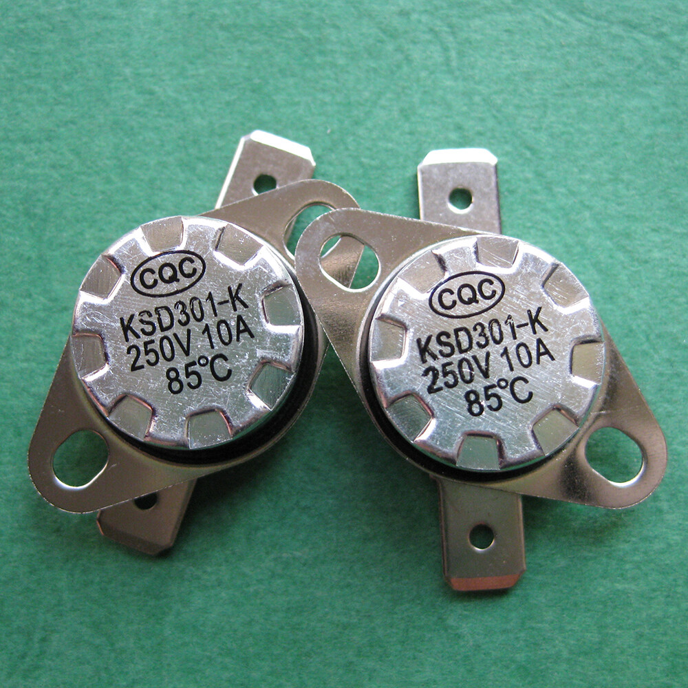 2pcs KSD301 85°C / 185°F Degree Celsius N.O. Temperature Switch Thermostat