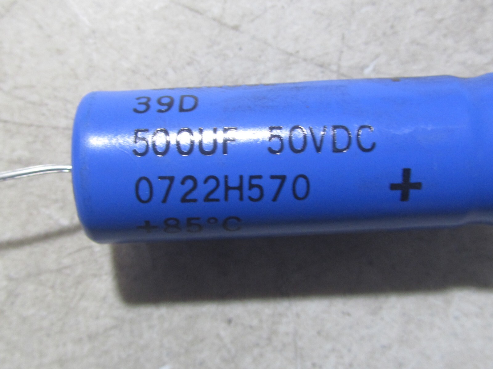 NEW Sprague 39D 500uF 50V Axial Electrolytic Capacitor Audio – Qty 1