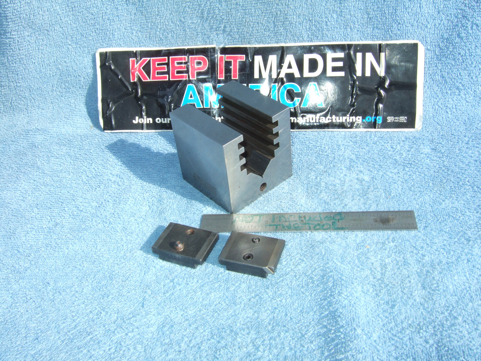 HERMANN SCHMIDT UCV W/CLAMP SQUARE GRIND V-BLOCK TOOLMAKER MACHINIST USED
