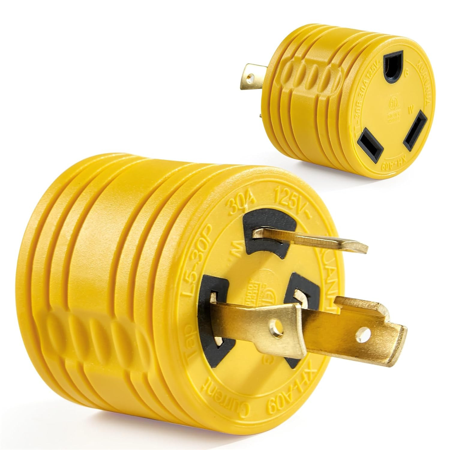 NEMA L5-30P to TT-30R 30 Amp RV Adapter UL Listed, 3 Prong 30A L5-30P Locking