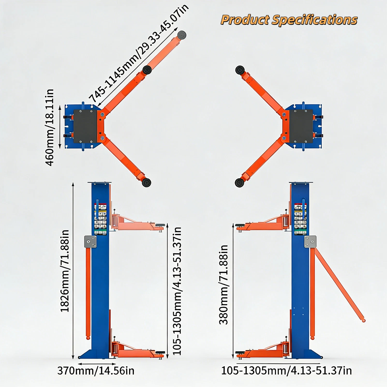 8000LBS 2 Post Car Lift Automotive Hoist Equipment CE Certified FREE SHIPPING