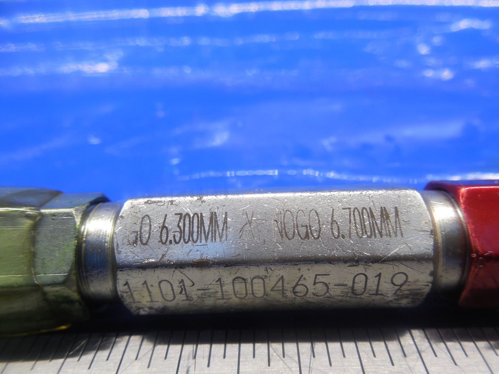 6.300 & 6.700 MM CLASS X SMOOTH PIN PLUG GAGE GO NO GO 6.50 7.0 MM .2500 -.002