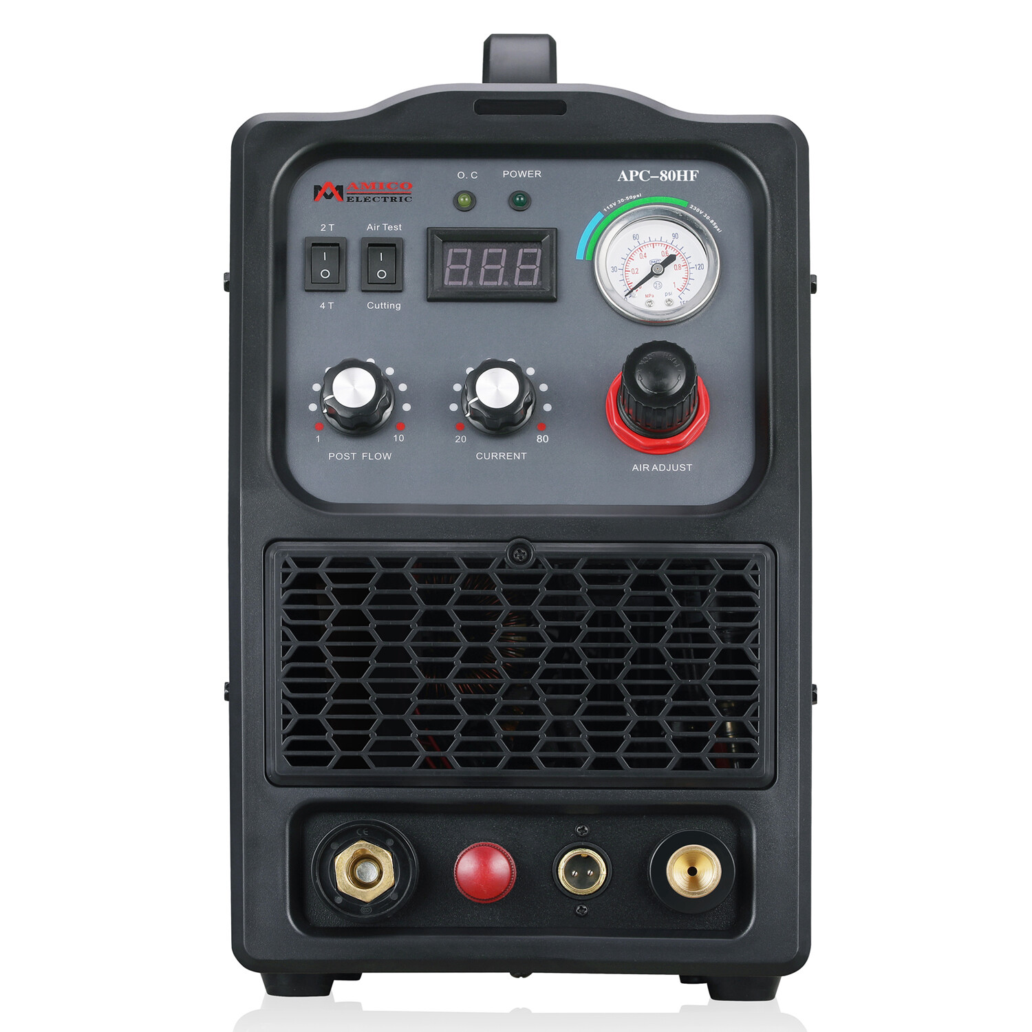 APC-80HF, 80 Amp Pilot Arc Plasma Cutter, 80% Duty Cycle, 1.2 inch Clean Cut.