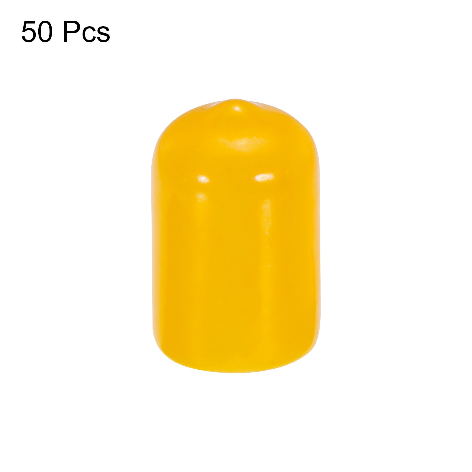 50pcs 1/2″ (12mm) Rubber End Caps Cover PVC Vinyl Screw Thread Protector Yellow