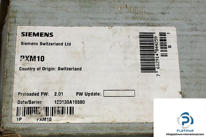 SIEMENS PXM10 OPERATOR UNIT_CLASS 2_24 V AC_IP40 / IP30