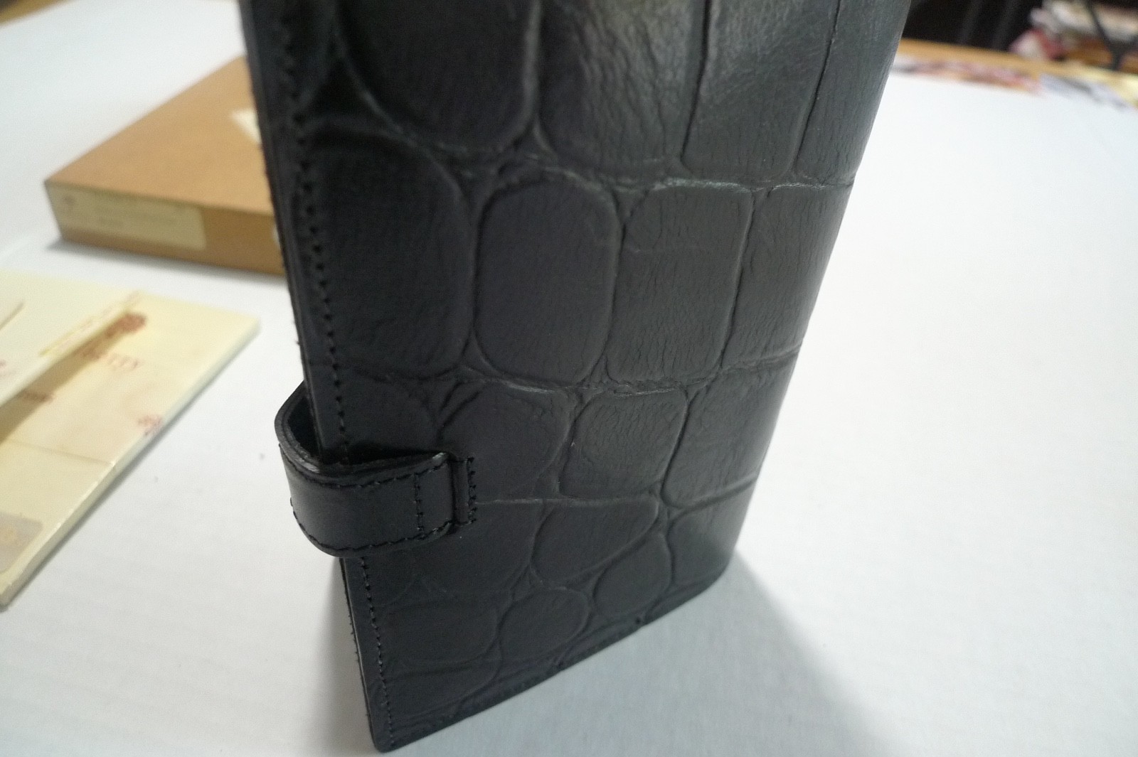 MULBERRY – POCKET BOOK AGENDA – MADE @ UK – BLACK CONGO LEATHER – NEW OLD STOCK
