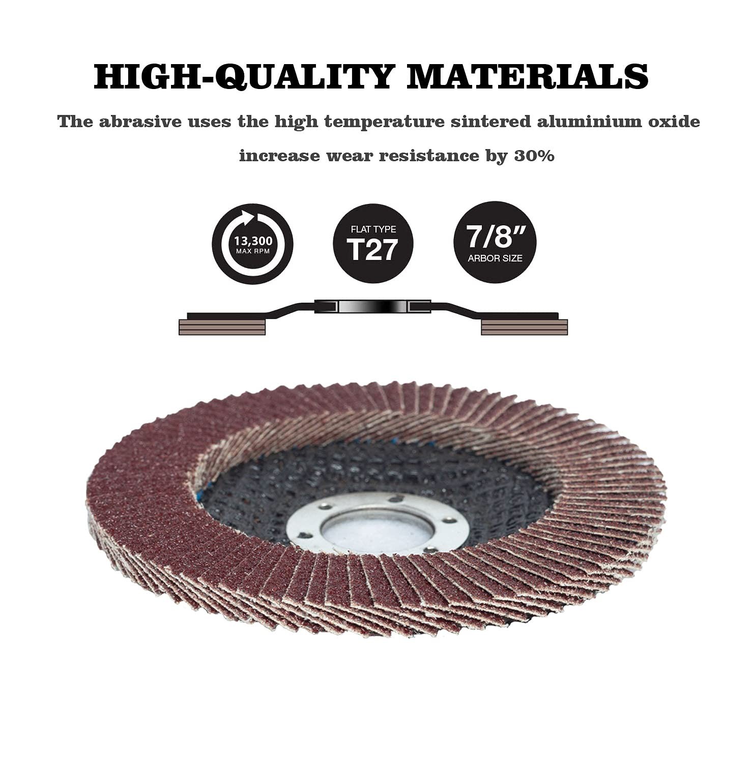 71878 50-Pack 4.5″ 40 Grit Type 27 Grinding Wheels for Metal/Wood
