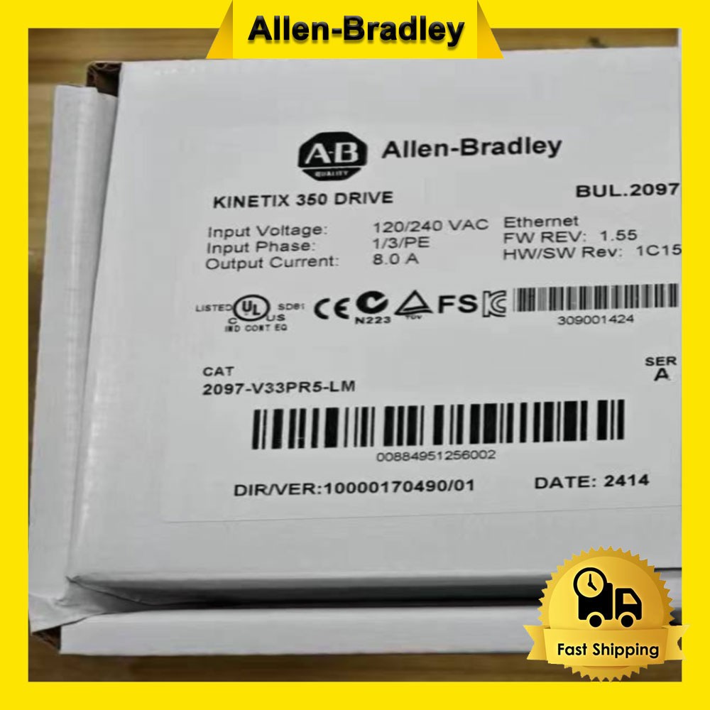 New Allen-Bradley 2097-V33PR5-LM Kinetix 350 2.0kW Servo Drive AB LM