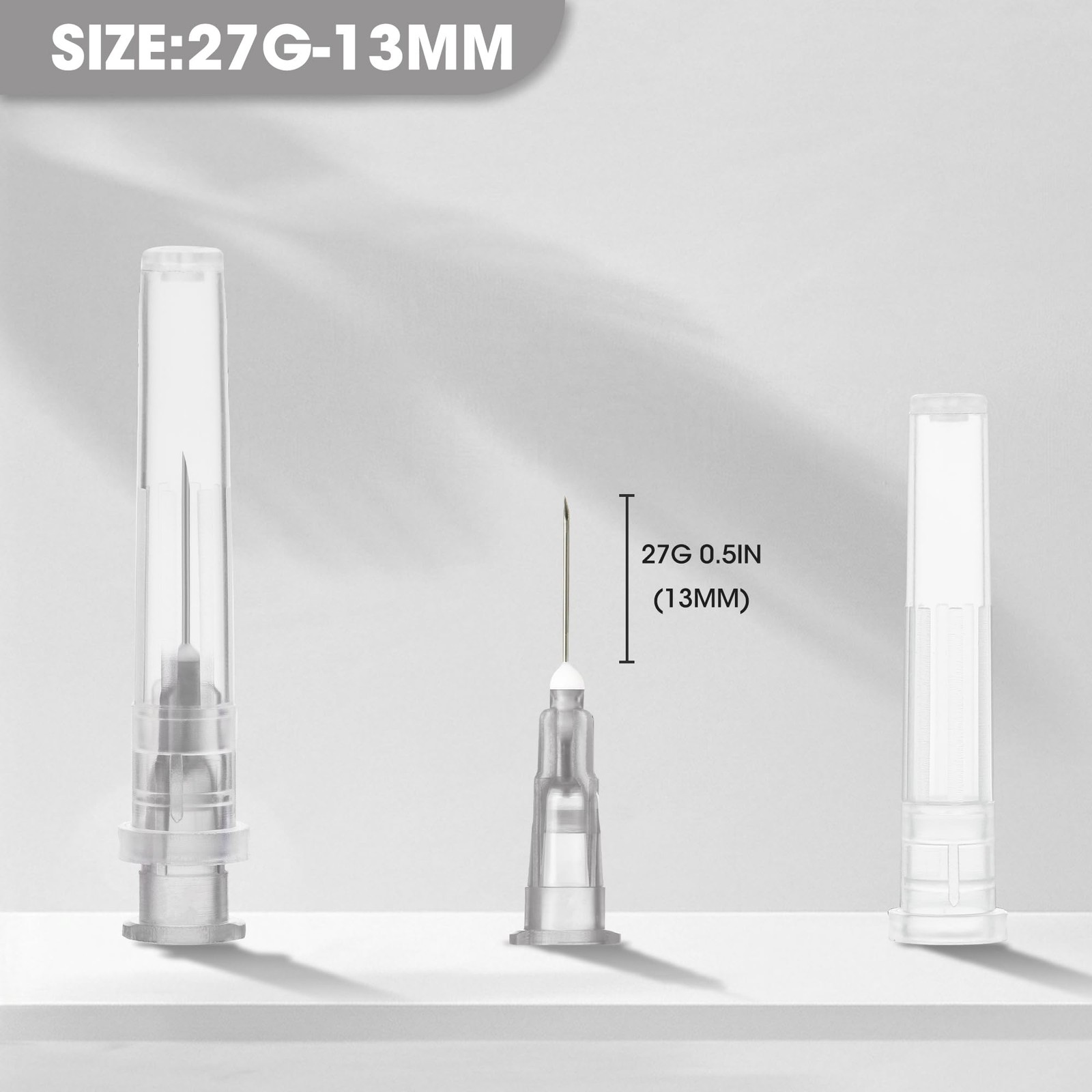27Ga 1/2 Inch Luer Lock Needle Accessories with Cap for Scientific and Industria