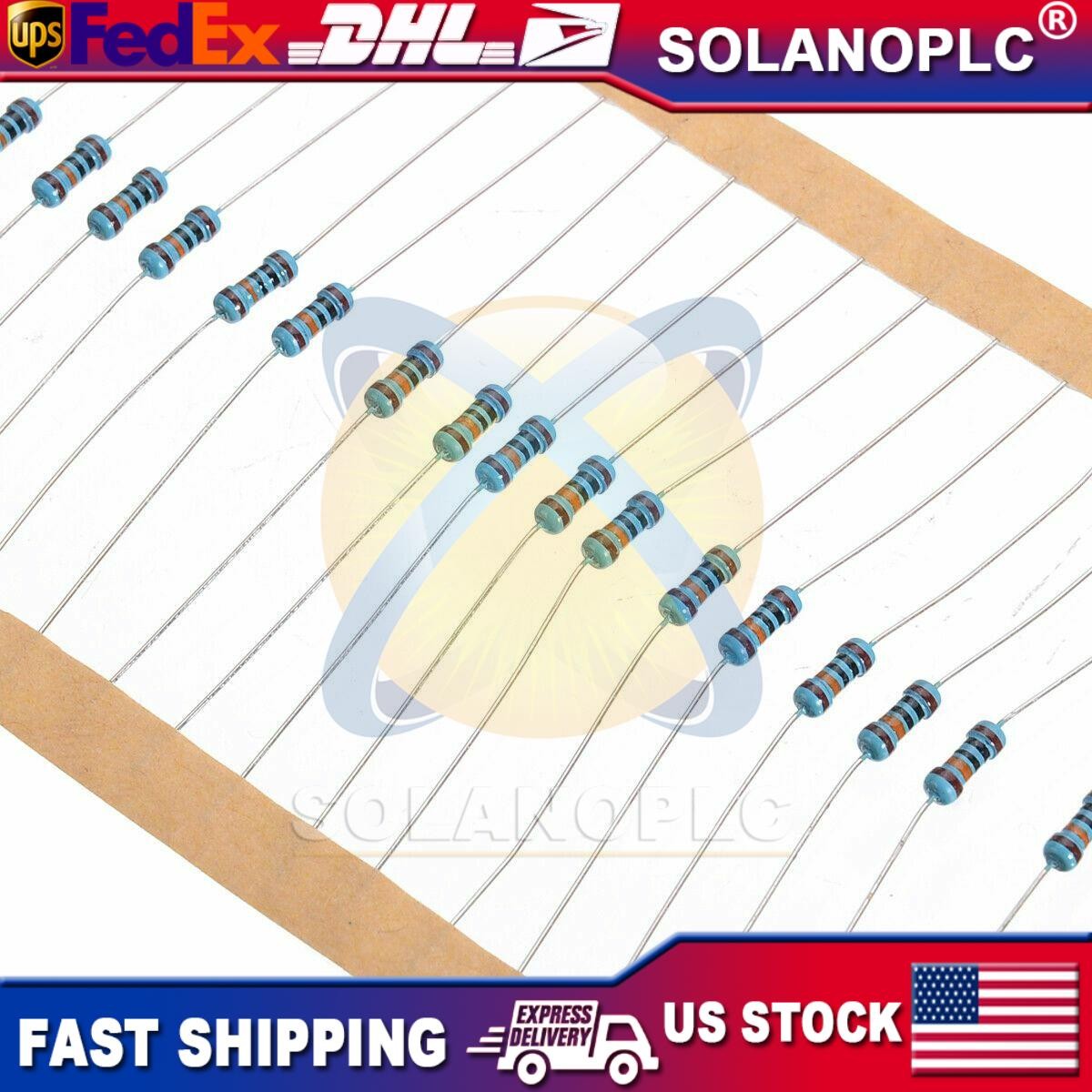 600pcs 30 Values 1/4W Metal Film Resistors Resistance Assortment Kit Set 1% USA