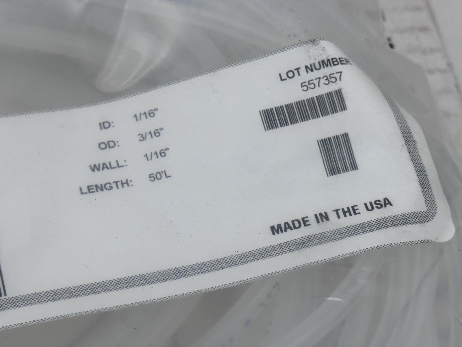 (50ft) Tygon ABW00003 Saint-Gobain 3350 Silicone Tube Tubing 1/16″ ID, 3/16″ OD