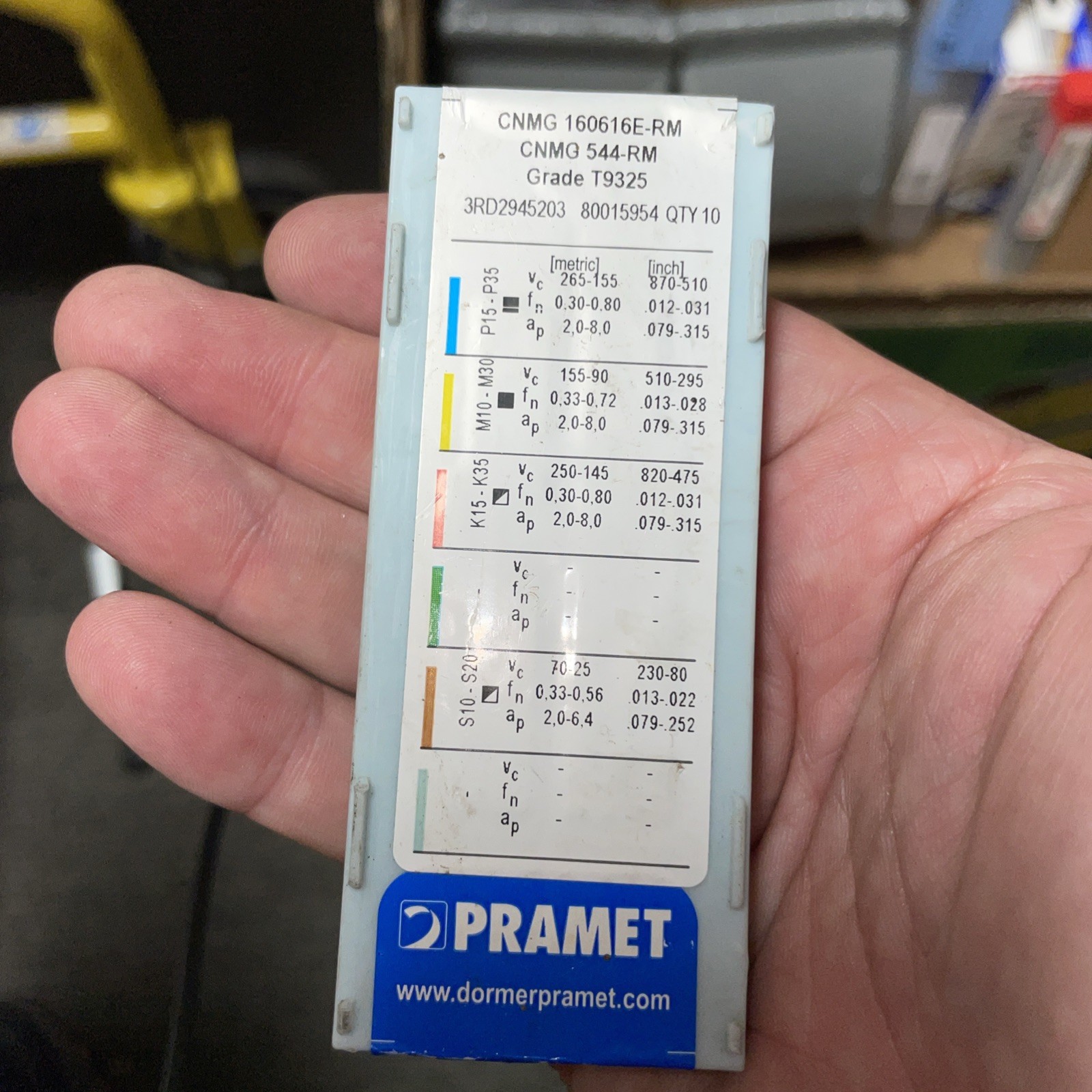 Pramet CNMG160616E-RM Carbide Inserts Wendescheidplatte New NFP Sealed(10pieces)