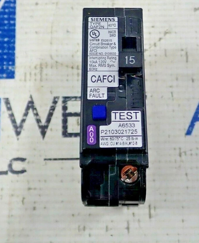Siemens QA115AFCN 15A 1-Pole Plug-On Neutral Circuit Breaker