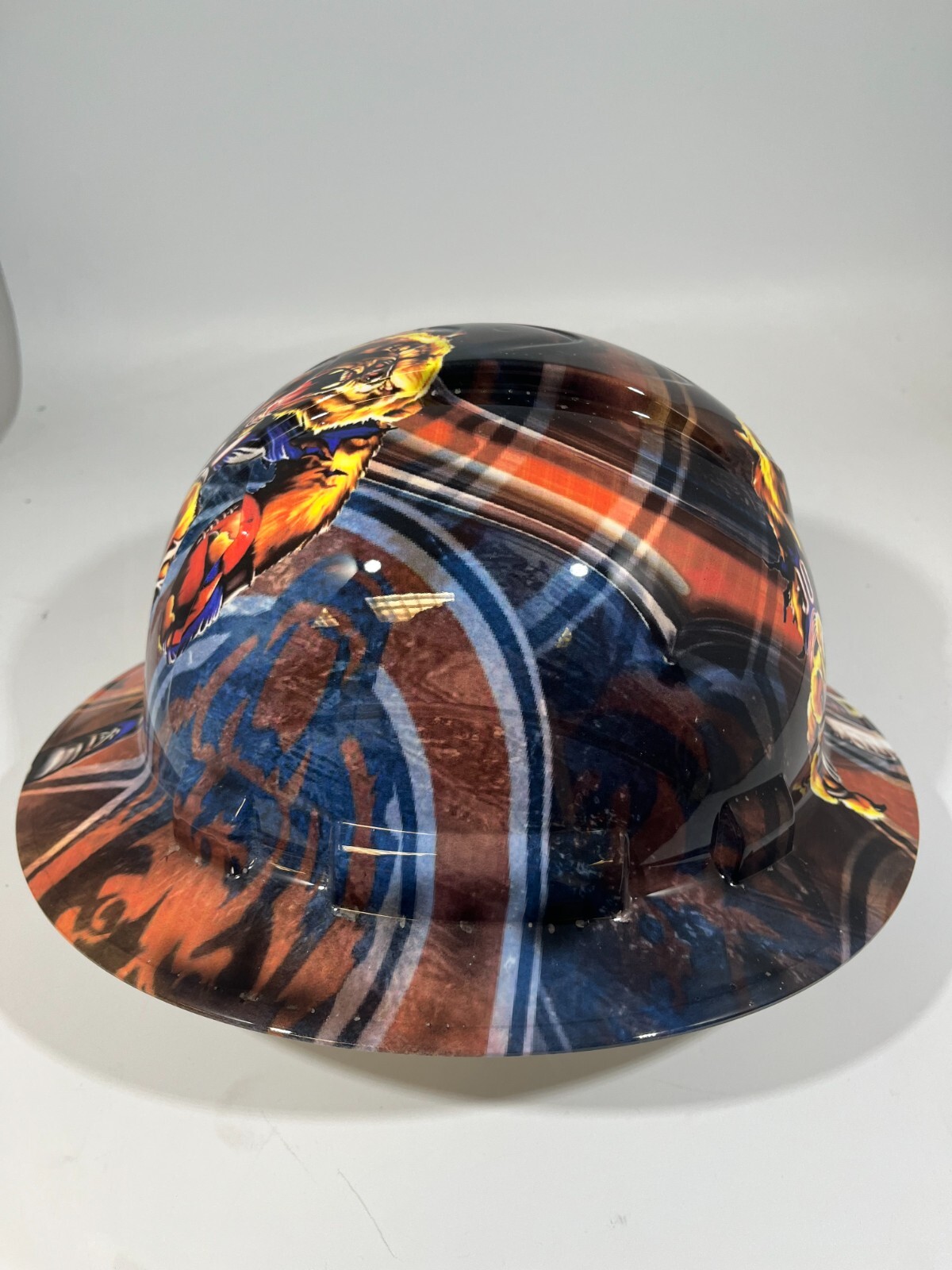New Full Brim Hard Hat Custom Hydro Dipped CHICAGO BEARS