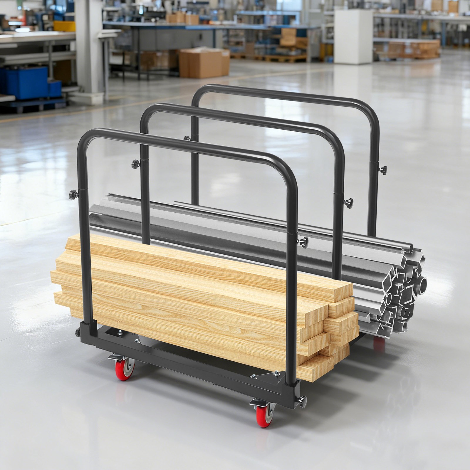 635kg/1400lbs Panel Cart Heavy Duty Panel Cart Q235 Steel Panel Truck 31*28*35in