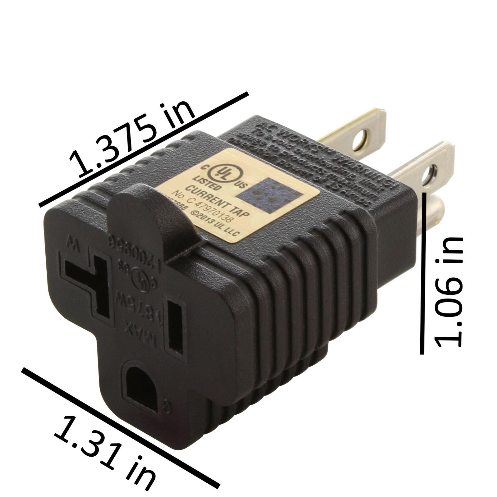 Household Electrical Adapter NEMA 5-20R to NEMA 5-15P by AC WORKS®