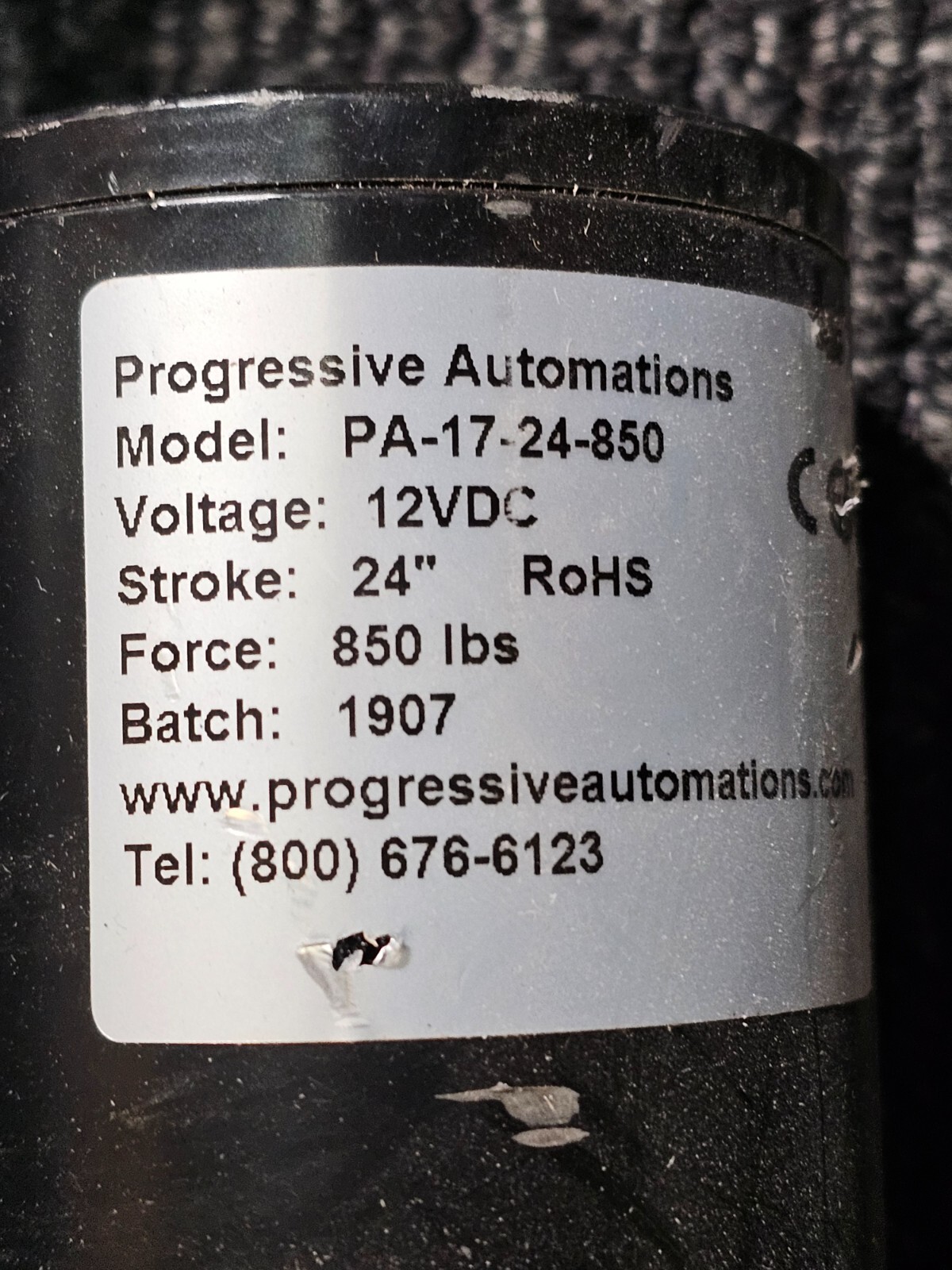 Progressive Automations PA-17-24-850 Heavy Duty Linear Actuator 24″ Stroke 850Lb