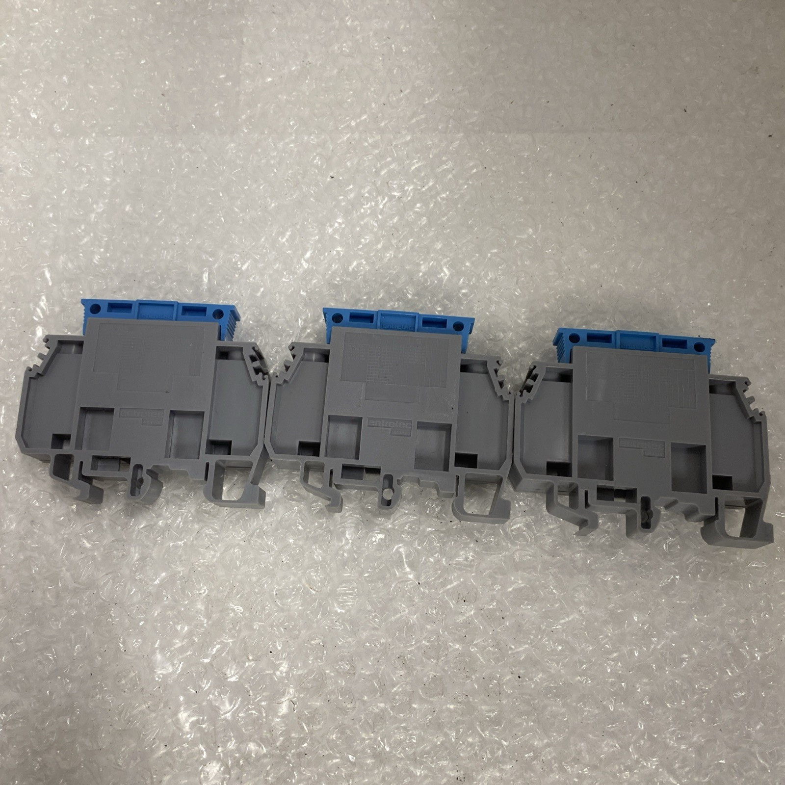 (Lot of 3) Entrelec 011512017 Terminal Block, Fused, 2POS, 8AWG